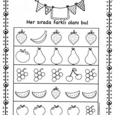 Farklı Olan Meyve Bulmaca Etkinliği