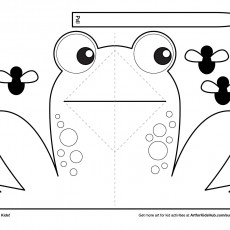 Frog Craft Template for Kids - Educational Art Activity