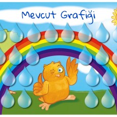 Renkli Mevcut Grafiği ile Eğitici Görsel: Yağmur Damlası ve Güneş Teması