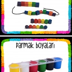 Eğitici Aktiviteler: İp Geçirme Oyunları ve Parmak Boyaları