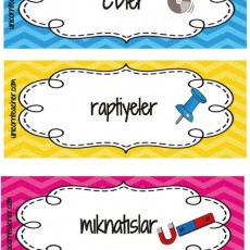 CD'ler, Raptıyeler ve Mıknatıslar Etiketleri - Eğitim Materyali