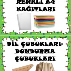 A4 Kağıtları ve Dondurma Çubukları Öğrenme Materyali