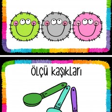 Ponponlar ve Ölçü Kaşıkları ile Eğitim Materiali