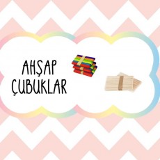 AHŞAP ÇUBUKLAR - Ahşap Çubuklar ve Renkli Kalemler