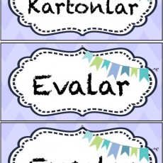 Kartonlar, Evalor, Fırçalar - Eğitsel Etiketler