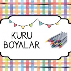 KURU BOYALAR - Renkli Kalemlerle Sanat Eğitimi