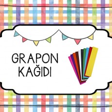 Eğitici Materyal: 8 (sekiz) Renkli Grapon Kağıdı Tanıtımı