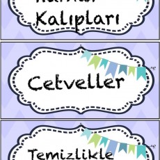 Eğitici Etiketler: Hamur Kalıpları, Cetveller ve Temizlik Ürünleri