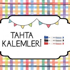 Tahta Kalemleri: Beyaz, Mavi, Kırmızı ve Siyah Renk Seçenekleri ile Eğitsel Materyal