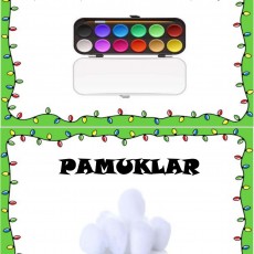 Sulu Boyalar ve Pamuklar Eğitici Materyali