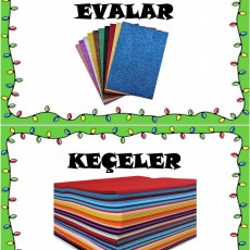 Simli Desenli Evlalar ve Keçeler: Eğitici El Sanatları Malzemeleri