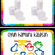 Pamuklar ve Oyun Hamuru Kalıpları: Eğitsel Eğlence Malzemeleri