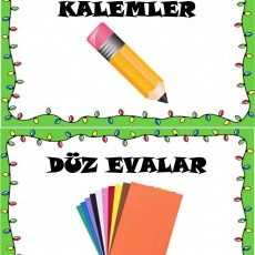 Kırtasiye Malzemeleri: Kurşun Kalemler ve Düz Evalar