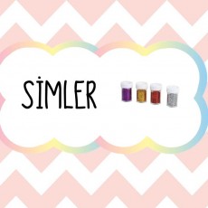 Simler: Renkli Parıltılı Madenler (4 adet, Altın, Gümüş, Kırmızı, Mor)