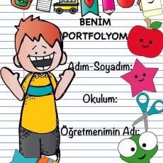 Eğitim Portfolyosu İçin Tasarım - Çocuklar ve Okul Teması