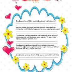 Ailem Beni Anlatıyor: Çocuk Davranışları ve Tercihleri Hakkında Rehber Formu