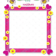 Okul Arkadaşlarım ve Ben Temalı Fotoğraf Çerçevesi (Haziran)