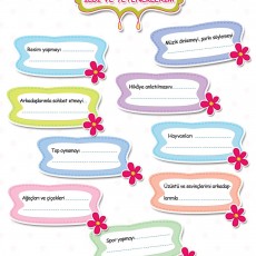 Çocuklar İçin İlgi ve Yetenekler Belirleme Çalışma Sayfası