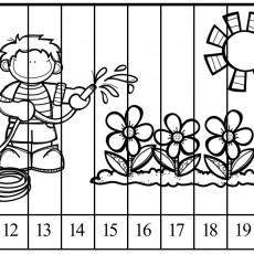 Çocuk Bahçeciliği: Su Veren Çocuk ve Çiçekler (11-20)