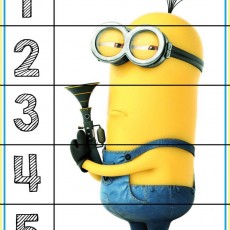 Eğitimsel Minion Sayma Materyali: 1-5