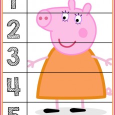 Peppa Pig Sayılar ve Eğlenceli Öğrenme Materyali: 1, 2, 3, 4, 5