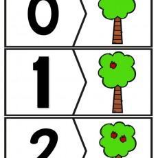 Numbers and Trees Visual Educational Material (0:0 - 1:1 - 2:2) - Counting with Trees and Apples