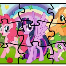 My Little Pony Puzzle with Five Colorful Characters