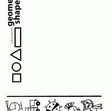Geometric Shapes Educational Activity with Illustrations of Various Objects and Characters