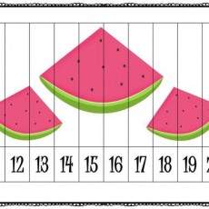Watermelon Segment Counting Chart 11 to 20