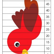Renkli Kuş Sayı Puzzle Çalışması (5-50)