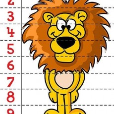 Eğitici Aslan Karakteri: 1'den 10'a Sayılar ve Hayvan Teması