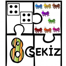 Dört Zarlama Temalı Eğitsel Puzzle: 8 (Sekiz) Renkli Savaş Böceği İlişkisi