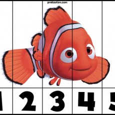 Eğitici Görsel: 1, 2, 3, 4, 5 Sayıları ve Kırmızı Palyaço Balığı