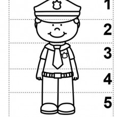 Polis Çocuk Figürü Eğitici Boyama Çalışması - 1