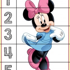 Minnie Mouse Eğitici Sayı ve Harf Materyali (1, 2, 3, 4, 5 - I, D, R)