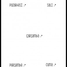 Haftalık Planlayıcı: Pazartesi (1) - Cuma (5) Günleri