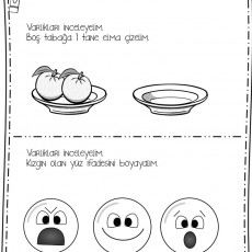 Eğitim Materyali: Meyve ve Duygu İfadeleri Çizimi