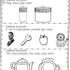 Eğitsel Materyal: Varlıkları İnceleyelim, Şekil Karşılaştırma ve Sesli Harfler Çalışması
