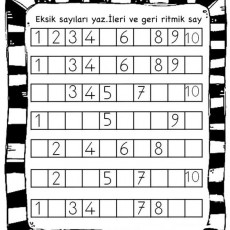 Eksik Sayılar ve Ritmik Sayma Alıştırması - Matematik Eğitimi