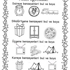 Geometrik Şekillerle Eşleştirme ve Boyama Etkinliği