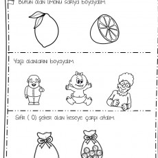 Eğitsel Boyama Etkinliği: Limon, Yaşlılar ve Şeker