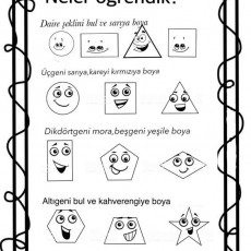 Temel Şekil Öğrenimi Aktiviteleri: Renklerle Şekil Tanıma ve Boyama Egzersizleri