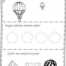 Eğitsel Aktiviteler: Uçan Balon, Beşgen Şekilleri ve Karpuz Boyama Çalışmaları