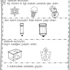 Kış Mevsimi Aktiviteleri ve Sayılar Üzerinde Çalışma