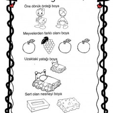 Eğitici Boyama Etkinliği: Renk ve Nesne Tanıma
