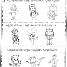 Meslek Tanıma Etkinliği - Astronot, Doktor, İtfaiyeci Seçimi
