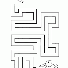 Maze Activity with Rabbit and Carrot - Educational Game for Children