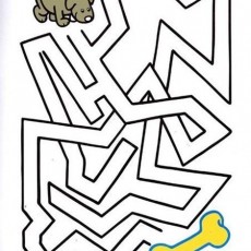 Zigzag Labirent: Köpek ve Kemik ile Eğlenceli Harfler