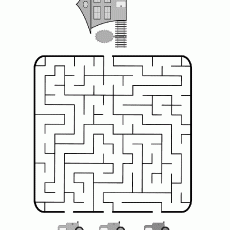 Maze Activity with House and Cars: Educational Fun with Problem Solving Skills