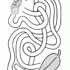 Küçük Kelebek Şeklindeki Yolu İzle - Caterpillar Maze Activity